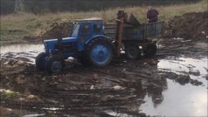 ЛТЗ. Т-40АМ. Погрузчик Кара на задней навеске.