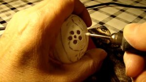 Кружевная резьба по яичной скорлупе ч. 2