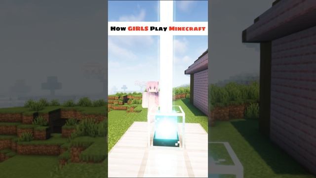 Minecraft: Boys Vs Girls Playing Minecraft #shorts