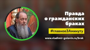 Правда о гражданских браках (о. Владимир Головин)
