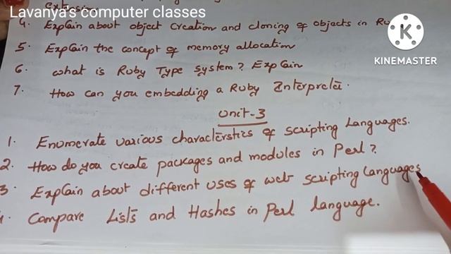 Scripting Languages JNTUH R18 CSE 3-2 unit wise important questions| scripting Languages| cse