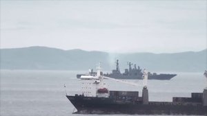 БПК  Адмирал Виноградов возвращается с учений.