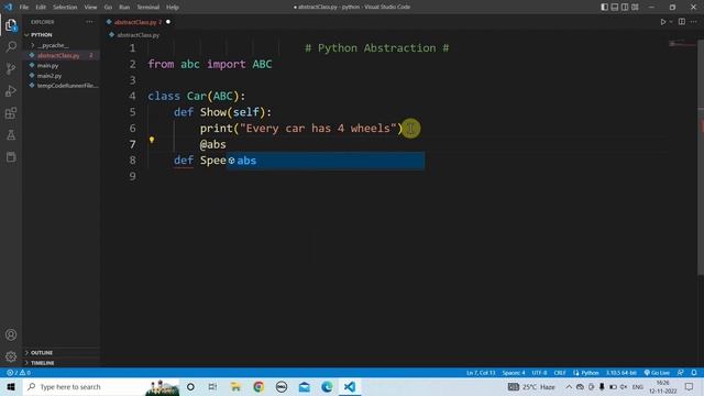 python abstract class | Learn Coding