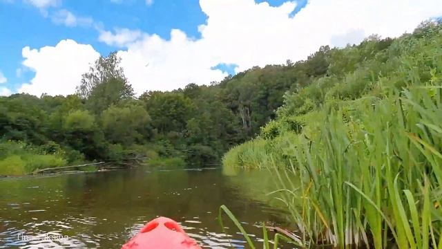 Миния на байдарке 10 км. Атакуют утки, еле убежали. Su baidare per Minija. Lietuva. смотреть онлайн