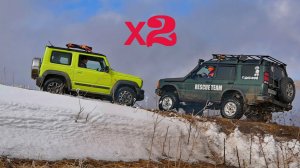 Suzuki Jimny и 27 внедорожников сквозь снежные перемёты (ч.2) - Масленица пришла!