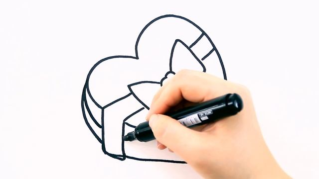 Как нарисовать подарок сердце / Мультик раскраска для детей / Раскрась Ка смотреть онлайн