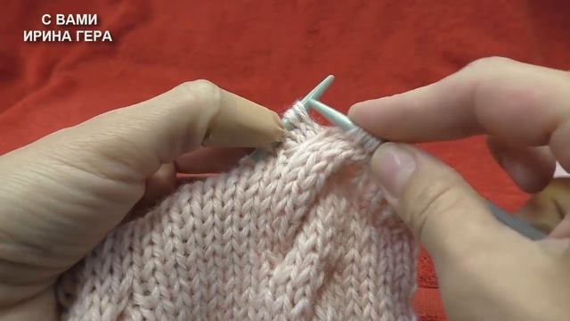 Как вязать шапку с флисовым подкладом лицевыми и изнаночными Вязание спицами Ирина Гера