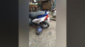 Yamaha jog RR установка дискового тормоза от Yamaha Aerox