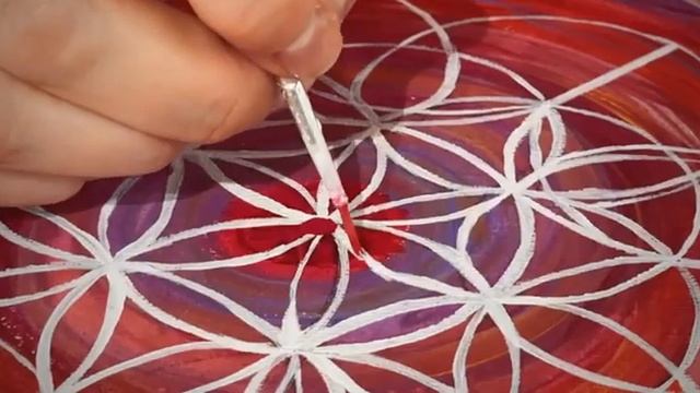 Цветок Жизни. Мастер-класс по рисованию акрилом, сакральная геометрия.