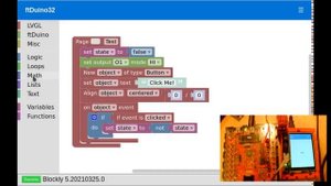 ftduino32 - First app with Micropython, LVGL and Blockly