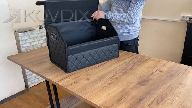 Премиальный органайзер из экокожи в багажник автомобиля. Процесс сборки занимает 1,5 минуты. смотреть онлайн