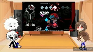 Undertale react to FNF vs VHS sans