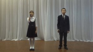 ст.  Т.  Ветрова, муз.  Е.  Мальцева _Отмените войну_ -  исполняют Дорофеева Дарина и Рязянцев Иван