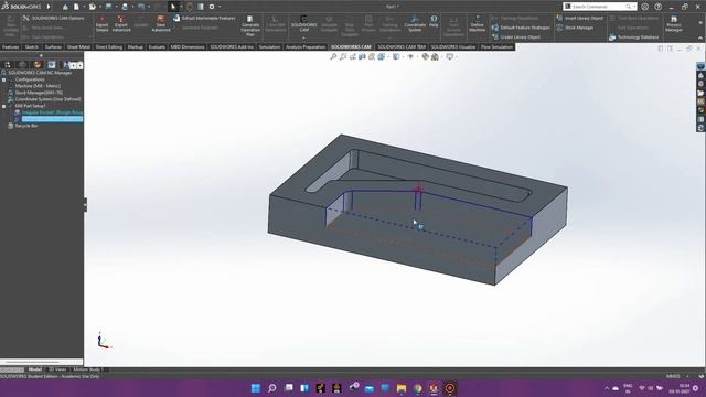 SolidWorks CAM Tutorial 1 | GCODE in 5 Mins | Basic AFR Process