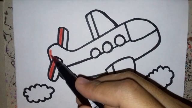Как нарисовать самолет для детей/बच्चों के लिए प्लेन कैसे बनाएं/Como desenhar um avião para criança смотреть онлайн