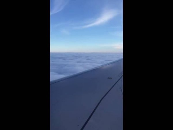 Wing aircraft and beautiful clouds