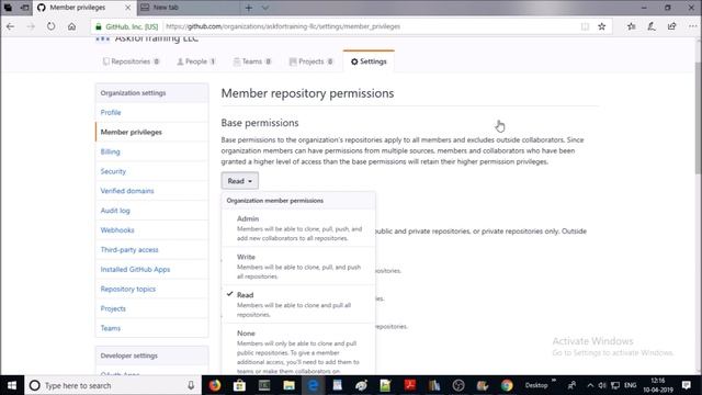 Github - Create organizations in Github