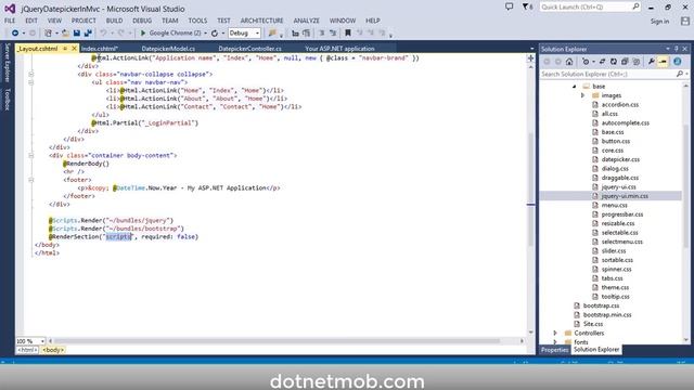 jQuery Datepicker in Asp.Net MVC
