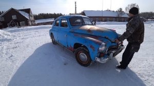 Поездка в соседнее село на Газ-М 20 _Победе_ 03. 03. 2019.