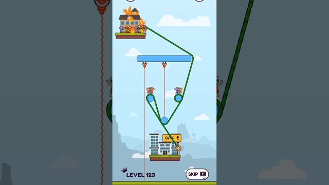 Rope puzzle stickman rescue level-123