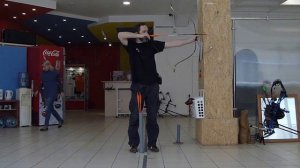 Стрельба из лука с кольцом.18 метров. лук Текер 50"