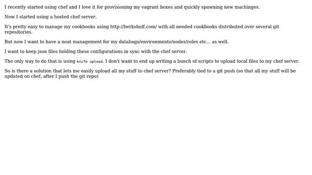 keeping chef data bags on server in sync via git repository (2 Solutions!!) смотреть онлайн