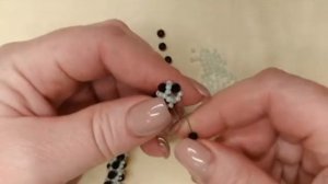 Жгут сетчатый на 3 бисеринки с бусинкой