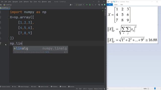 How to calculate Frobenius Norm in NumPy Python | Module NumPy Tutorial - Part 31 смотреть онлайн