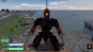 скин на меху это имба!kaiju arisen 5.0 бензопила!!