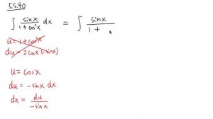 integral of sin(x)/(1+cos^2(x)), many students got this wrong