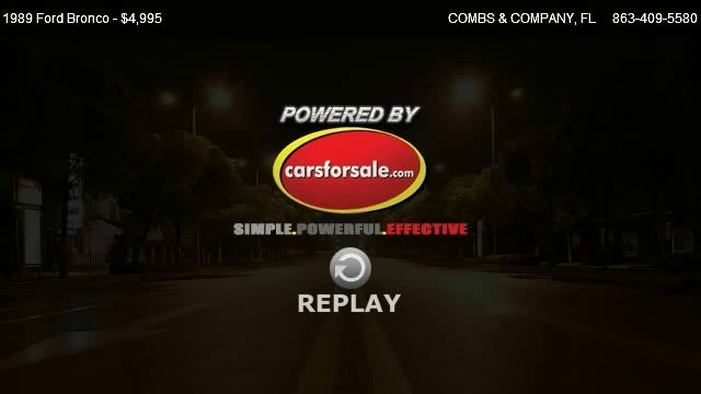 1989 Ford Bronco Custom - for sale in Lakeland, FL 33813 смотреть онлайн