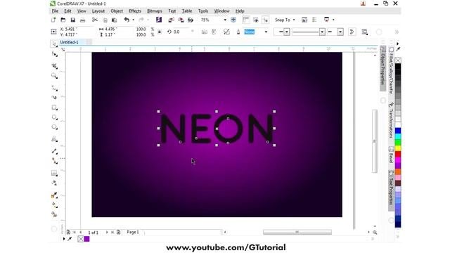CorelDraw Tutorial #27 | Neon Effect