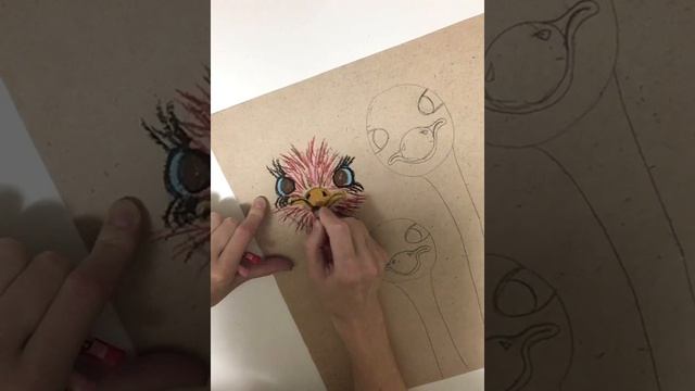 Рисуем страусов. смотреть онлайн