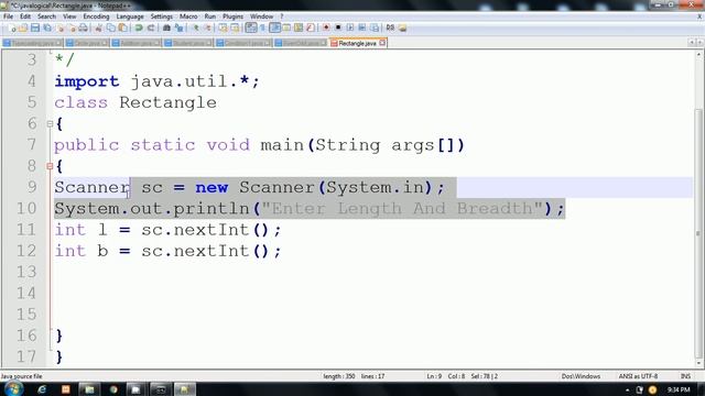 Java Program to calculate area and perimeter of figure rectangle | Hindi смотреть онлайн