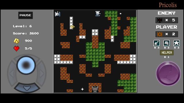 Денди, сега, лифа Battle City. Tank 1990 NES, Dendy gameplay Игра 90 х танчики level 6.mp4