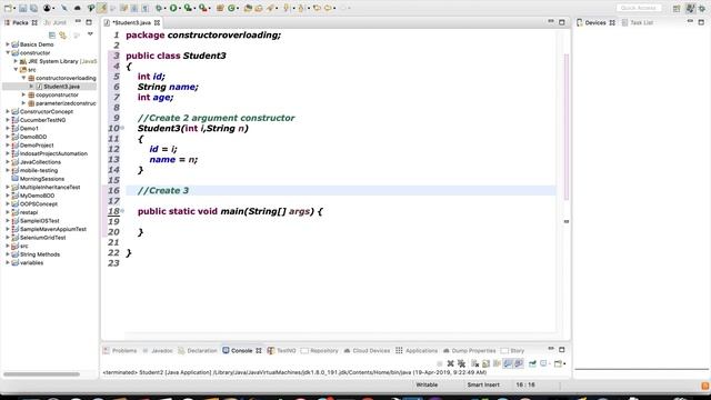 2.5 what is constructor overloading in java-part 5 - types of constructors with example program