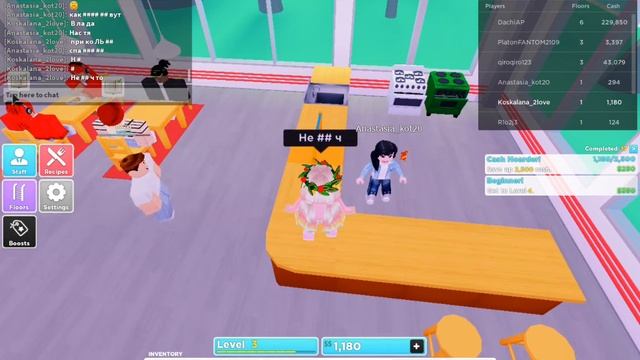 МОИ РЕСТАРОН MY Restaurant ROBLOX РОБЛОКС. Настя. Как много денег смотреть онлайн