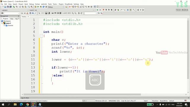 Vowels or Consonant | C Programming Examples Malayalam Tutorial | смотреть онлайн
