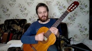 Как играть перебор на трёх струнах, в быстром темпе.