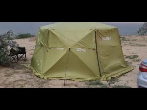 Палатка в сильный ветер. Природный тест драйв