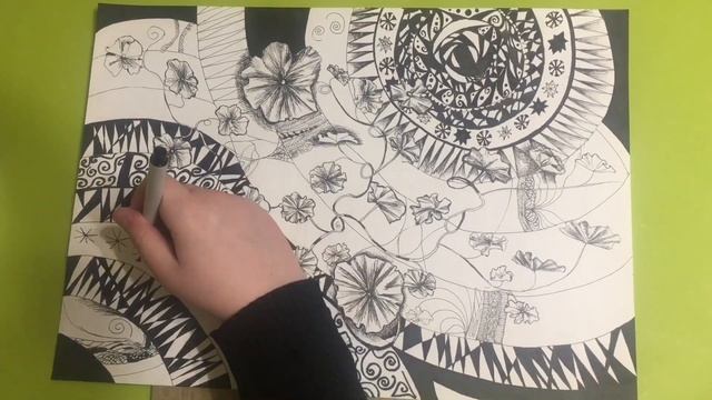 Gel pen antistress drawing accompanied by my middle sister’s freestyle piano playing смотреть онлайн