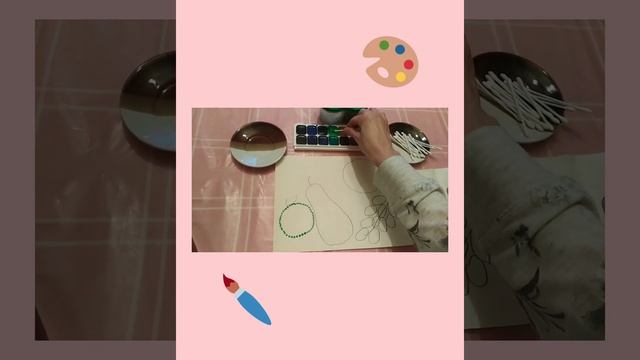 рисование фруктов тычками