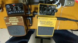 Boss AC-3 Acoustic Simulator VS Behringer AM300 Acoustic Modeler