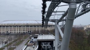 В Москве по канатной дороге над Москвой-рекой. Воробьевы горы - Лужники, туда-обратно
