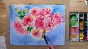 Букет Акварель по Мокрому