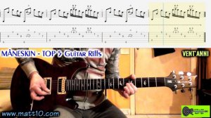 MANESKIN Guitar Riffs COVER + TAB | Lesson | Tutorial | How To Play | Top 5 - Thomas Raggi
