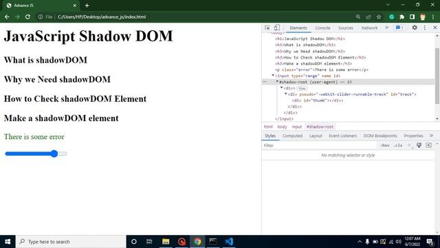JavaScript Shadow Dom in Hindi | Advance JavaScript tutorial | Shadow  DOM in JS