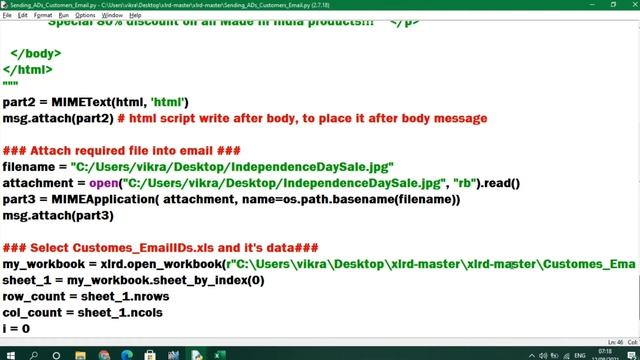 Python Program, send mail with same information/spam mail to employees/Customers by just one click. смотреть онлайн