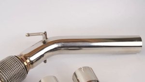 даунпайп VW Golf MK7 Gti TFSi с heat shield (термозащитой)
