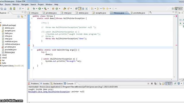 23.Difference between throw and throws keyword in java Tamil